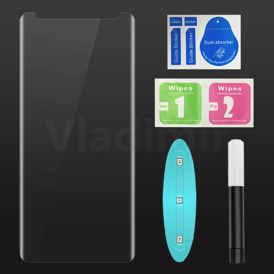 3D Nano жидкое УФ закаленное стекло для Samsung Galaxy S9 S8 Plus Note 10 + 9 Защитная пленка