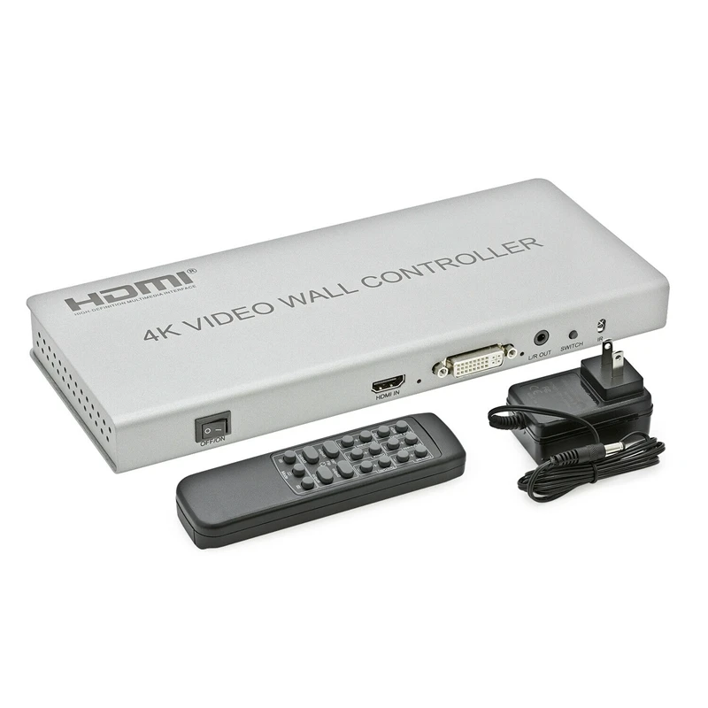 Hdmi Dvi 4-канальный видеопроцессор 2X2 4K видео настенный контроллер 3 режима отображения видео Splicer-Eu Plug