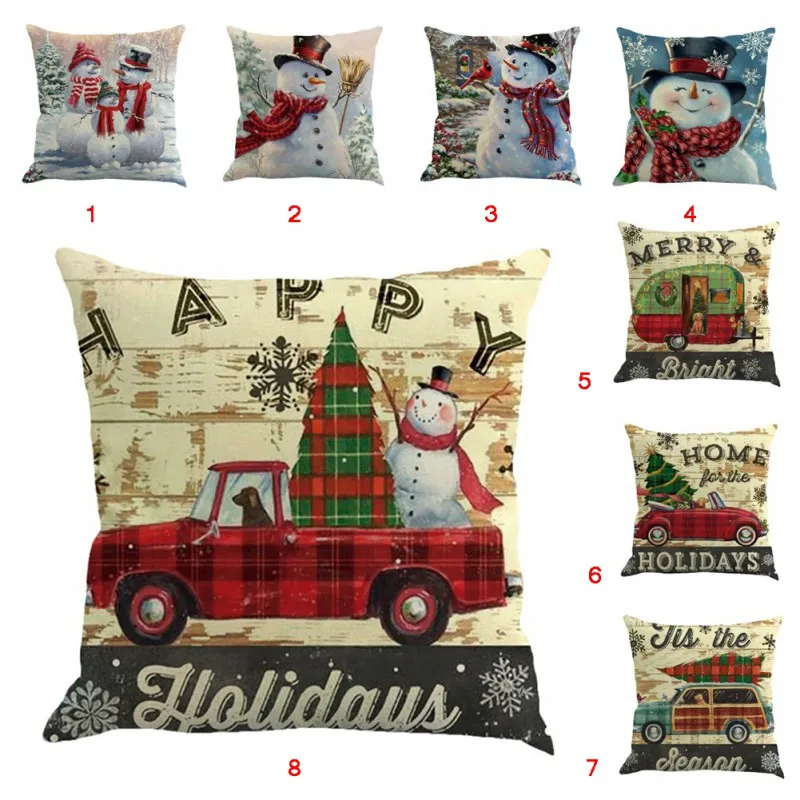 Merry Christmas Pillowcase For Decorative Home Throw Pillow Cover Case Green Trees Gift Pillow Cover Home Hotel Living Room x