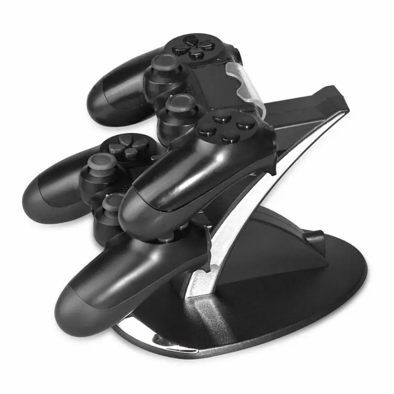 New Dual USB Charging Stand Station for Sony Playstation 4 PS4 / PS4 Pro /PS4 Slim Controller For PS4 Controller Charger Dock