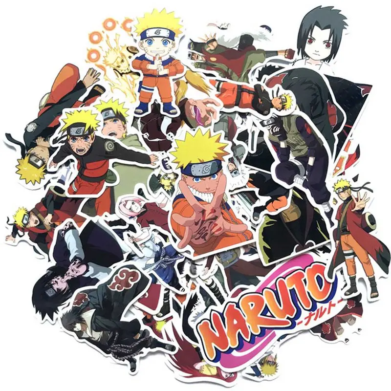 

60pc/set Anime NARUTO Decor Stickers Cartoon Waterproof PVC Decorative Stationery Stickers for Kids Children Stickers Toys Gifts