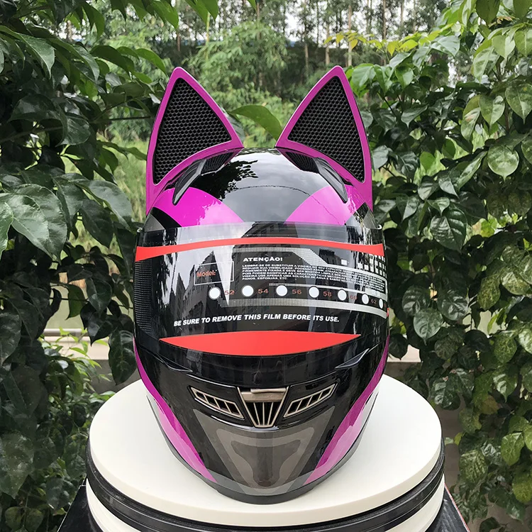 NITRINOS Motorcycle Helmet Women Personality Moto Capacete Black Helmet Full Face Moto Helmet Fashion Motorbike Helmet