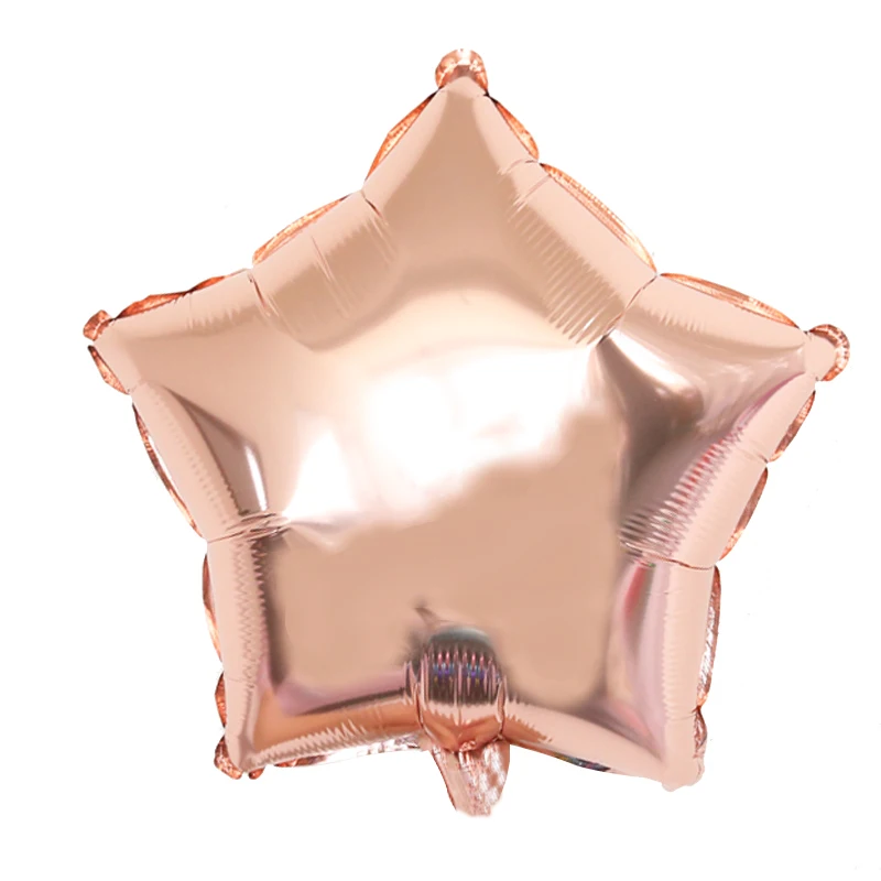 rose gold star 6 шт., фольгированные шары для свадьбы и дня рождения, украшение стола, девичник для мальчиков и девочек, девичник, вечерние украшения - Цвет: rose gold star