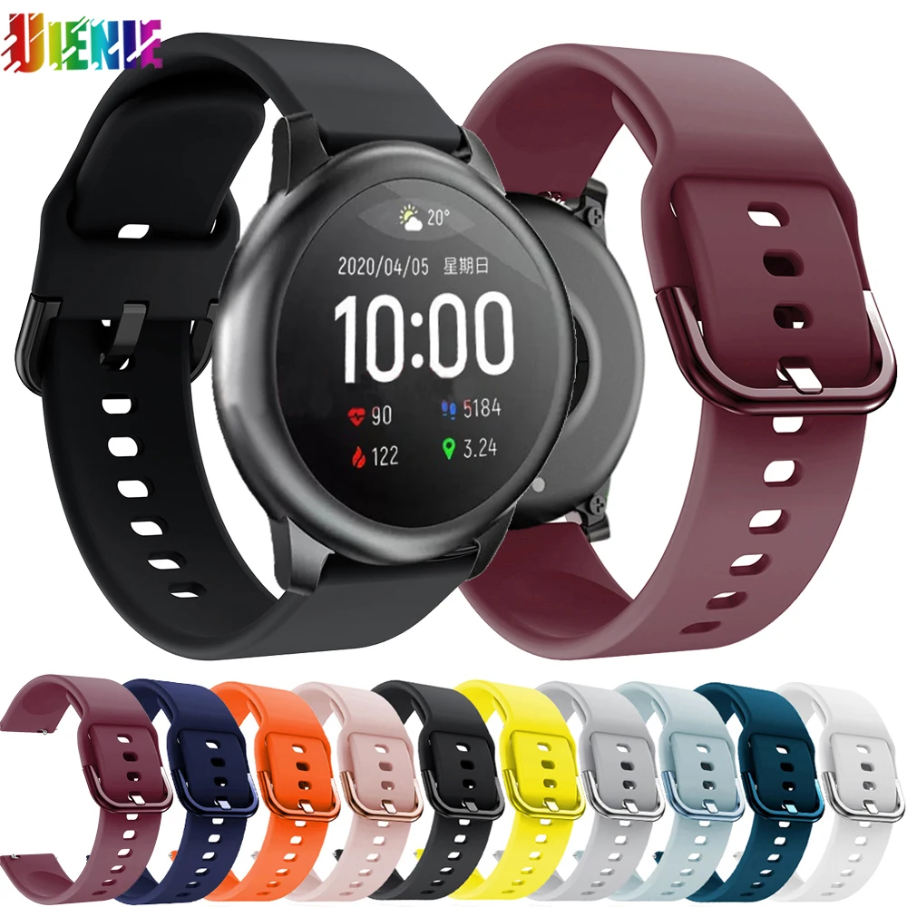 22mm 20mm silicone strap watchband for xiaomi ls05 watchband huawei watch gt2 pro smart wristband colorful replacement bracelet Silicone Strap For Haylou Solar LS05 Smart Watch Sport Wristband For XiaoMi Anti-sweat Wrist Strap Bracelet Watchband Correa