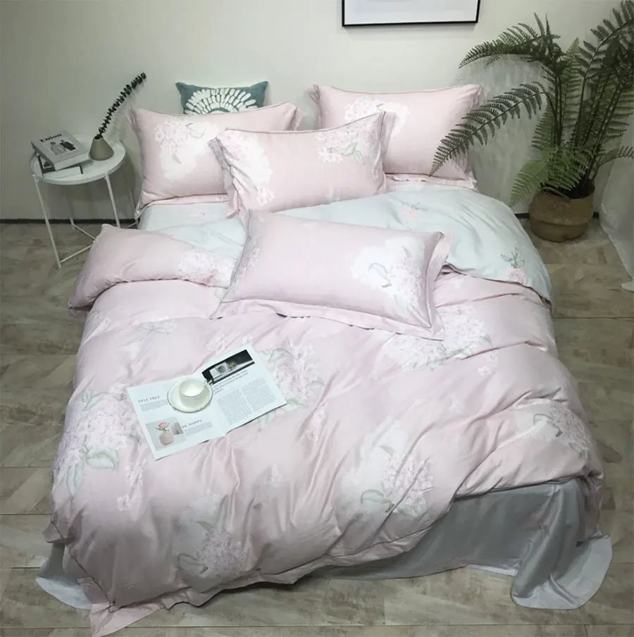 

American rustic pastoral flower bedding set girl,full queen king elegant double home textile bed sheet pillow case quilt cover