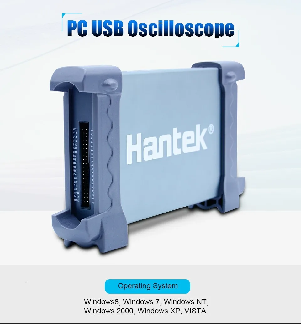Hantek 6022BL PC USB осциллограф 2 канала 20 МГц полоса пропускания 48MSa/s частота дискретизации 16 каналов логический анализатор осциллограф