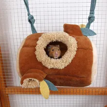 Плюшевый пень хомяк туннель Гамак Висячие гнезда мягкий дом кровать Клетка для мини животных маленьких животных мыши крысы гнездо кровать
