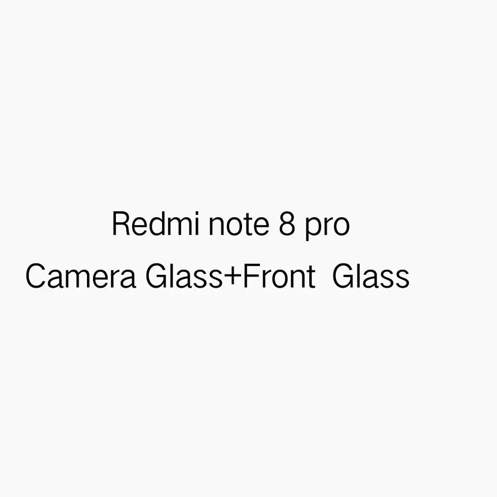 For Redmi note 8 pro 2-в-1 Камера Стекло для Redmi Note 7 8 5 K20 pro закаленное Стекло Экран Защитная пленка для Xiaomi Redmi 6 7 Note 8 7 Pro Стекло пленка - Цвет: For Redmi note 8 pro