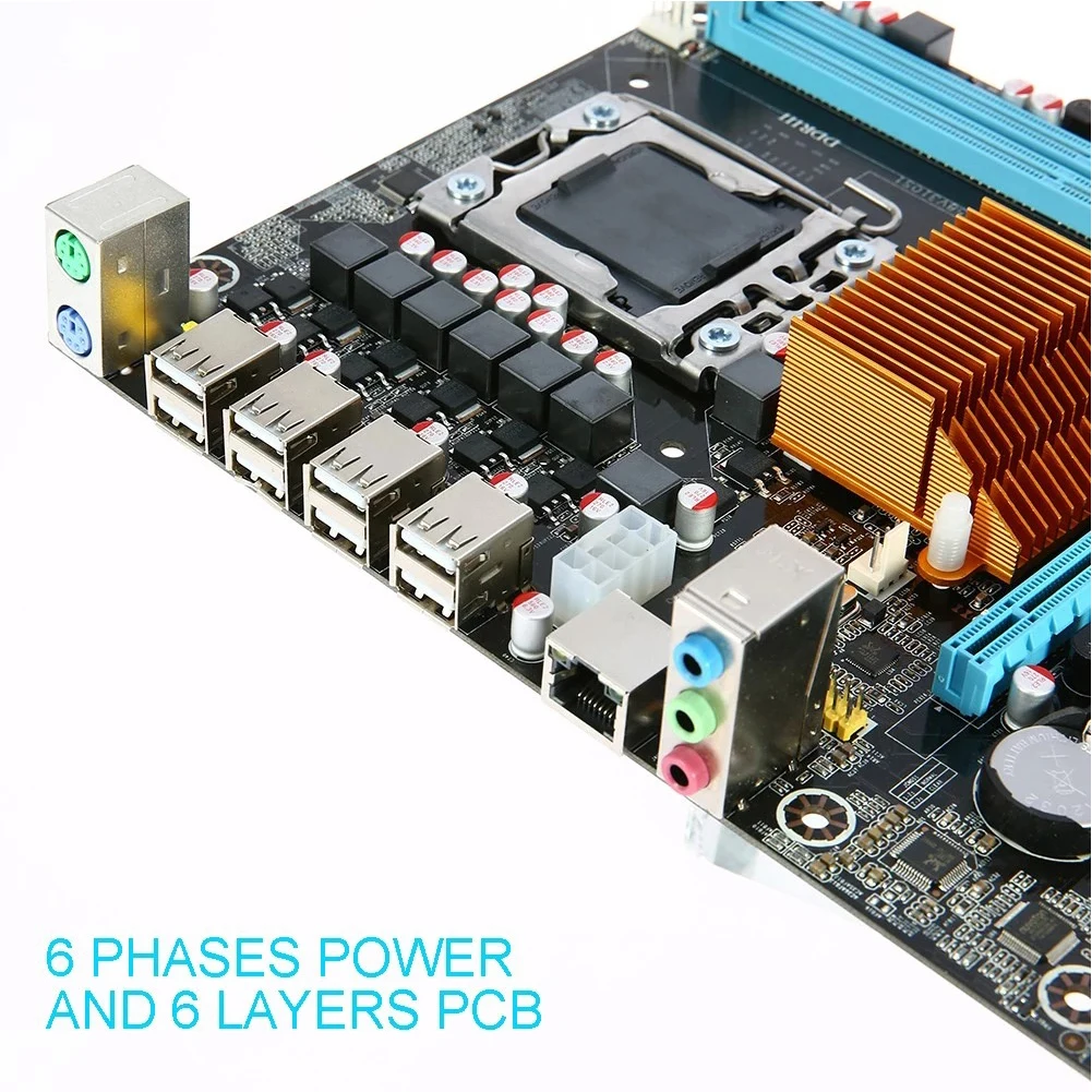 X58-1366 прочный обучающий домашний DDR3 Настольный двухканальный сменный стабильный комплект материнской платы профессиональные аксессуары Процессор один
