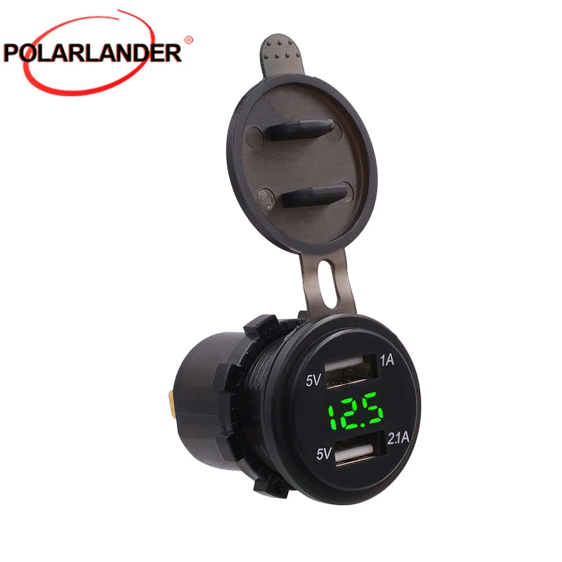 Двойной USB для автомобиля мотоцикла ATV RV SUV лодки яхты анти-огнестойкий вольтметр измеритель напряжения измеряемое напряжение: 6-38 в