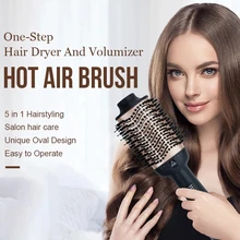 

Five in one step hair dryer comb professional curler straight hair curling brush supple frizz Ion soft styler