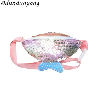 

Sequins Kids Waist Bag Multifunction Girl Fanny Pack shoulder bag Waist Packs New Children Chest Bag