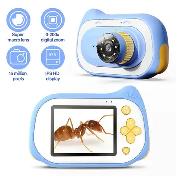 

Kid Micro Camera 2 Inch Display 15 Million Pixels 0X-200X Zoom Children Science Education High-definition Microscope Camera