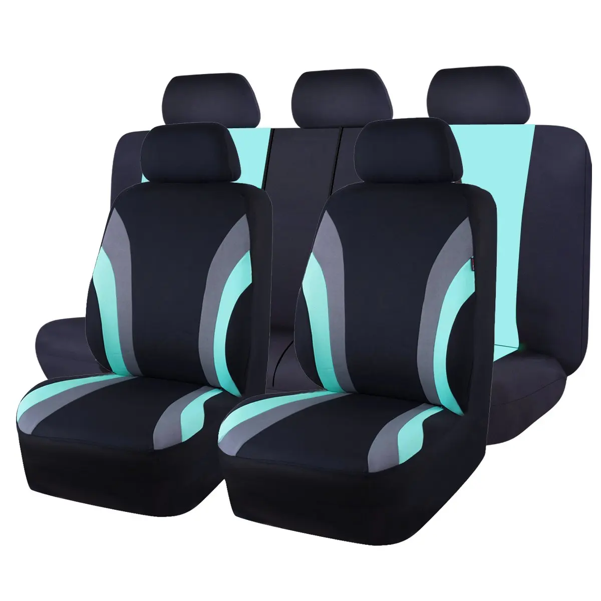 

11PCS Universal Car Seat Cover 100% Breathable with 5mm Composite Sponge Inside,Airbag Compatible