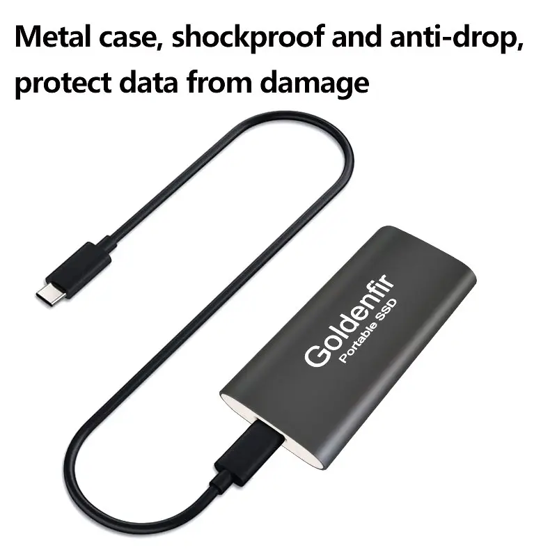 Goldenfir Mini Portable SSD 60GB 64GB 120GB 128GB 240GB 256GB 480GB 512GB 960GB 1TB USB 3.0 External Solid State Drive