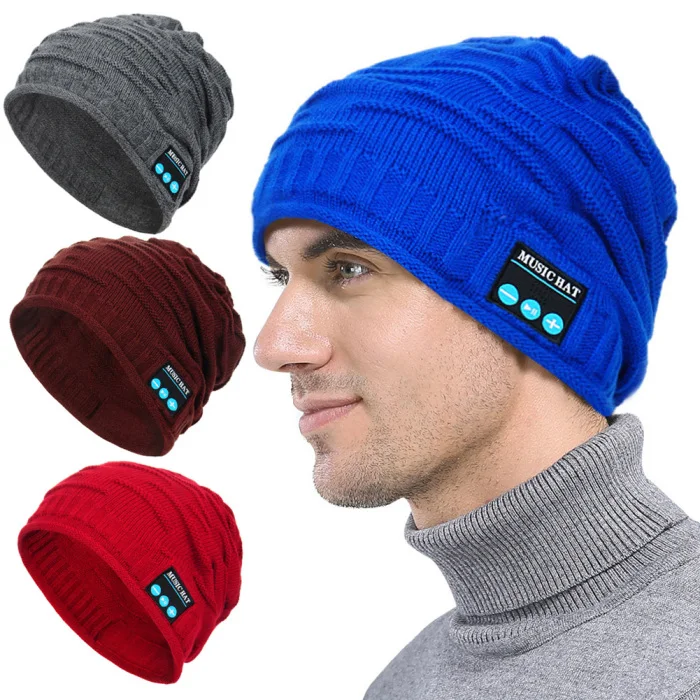 Bluetooth музыкальная вязаная шапка бини Беспроводная умная теплая шапка гарнитура динамик с микрофоном YS-BUY