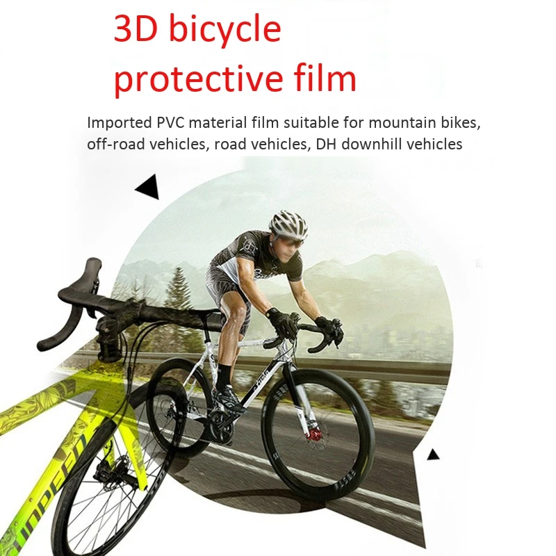 VXM 3D MTB велосипед стикер устойчивый к царапинам Защитная рамка съемный водостойкий стикер дорожный плакат с велосипедом Защитная крышка