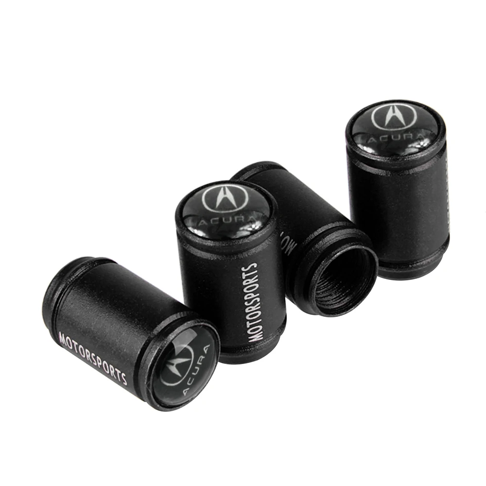 

Car Styling Dull Polish Wheel For Acura Logo MDX ZDX RDX CDX RL TL Tire Valve Stems Caps Emblem For Honda Accord Civic Spirior