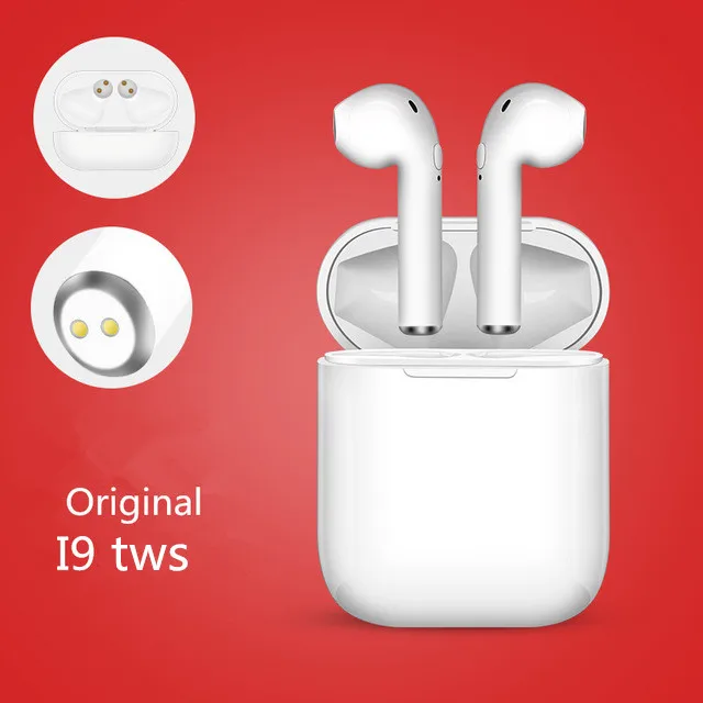 

New I9 TWS Bluetooth 5.0 Wireless Earphones Earbuds Headsets With Charge Box For IPhone Samsung Xiaomi Huawei LG Moblie Phones