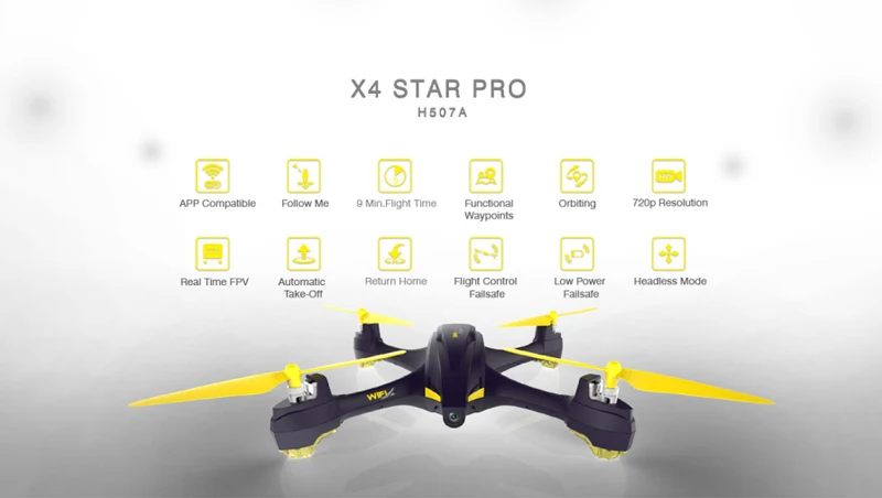 HUBSAN H507A X4 Start PRO gps 2,4G Радиоуправляемый Дрон с Wi-Fi FPV 720P HD камерой следуем за мной в режиме орбиты Радиоуправляемый квадрокоптер гоночный Дрон