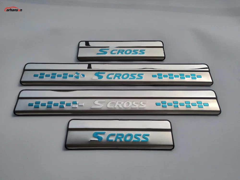 Стильный чехол на порог автомобиля для suzuki sx4 аксессуары scross s cross 2014 2015 2017 2019