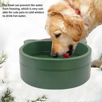 

Heating Pet Water Bowl Outdoor Thermal Bowl with Anti-Bite Resistant Cable Automatic Warm Food Tray for Dog Cat