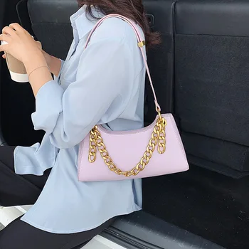 

2020 new small bag women bag summer messenger shoulder bag trendy fashion crocodile pattern baguette bag underarm bag