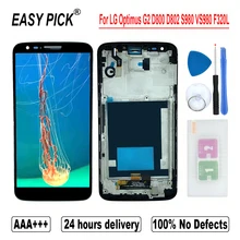 Для LG Optimus G2 D800 D801 D802 D803 D806 LS980 VS980 F320L F320S ЖК-дисплей сенсорный экран оцифровать сборка бесплатные инструменты
