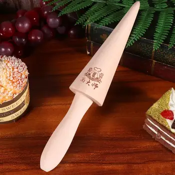 

1pc Ice Cream Mold Cone Shape Wood Cone Roller Baking Tool for Home Dessert Shop