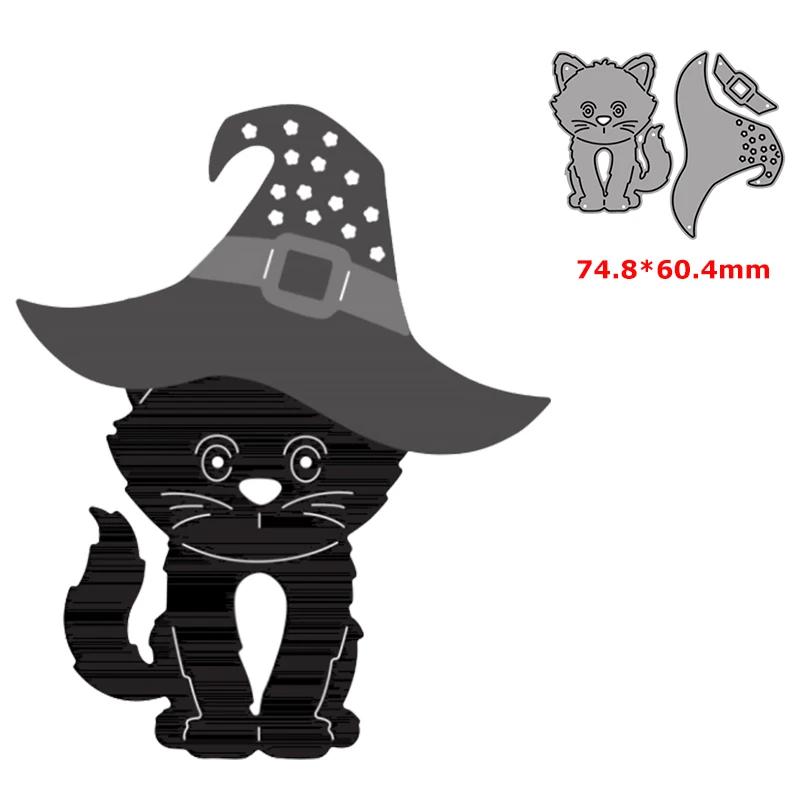 

Metal cutting dies cut die mold cat hat decoration diy Scrapbook paper craft knife mould blade punch stencils dies