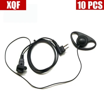 

XQF 10PCS D Shape Earpiece Headset Mic 2-pin for Motorola GP2000, GP2100, GP300 Radio