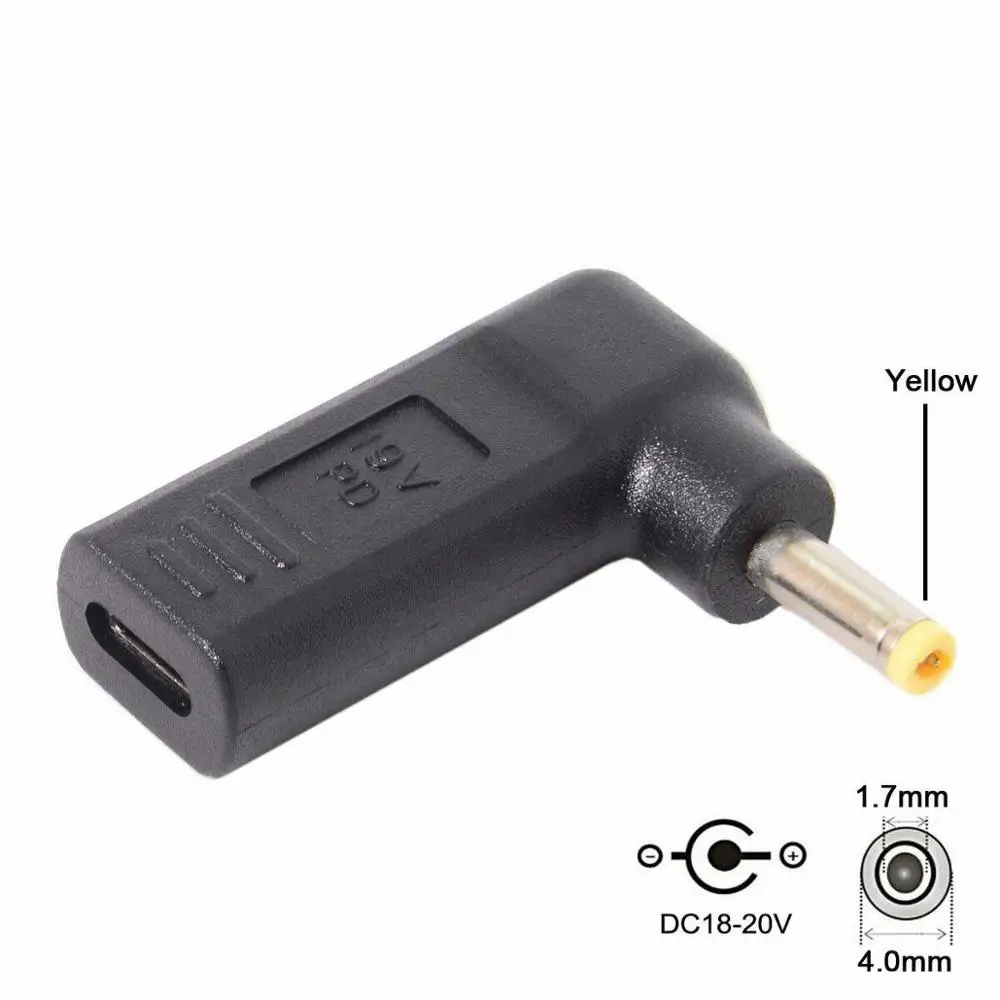BAAQII USB 3,1 type C в DC 18-20 в адаптер PD эмулятор триггер 90 градусов угловой легко использовать удобный практический AA4551-AA4557 - Цвет: 4.0x1.7mm