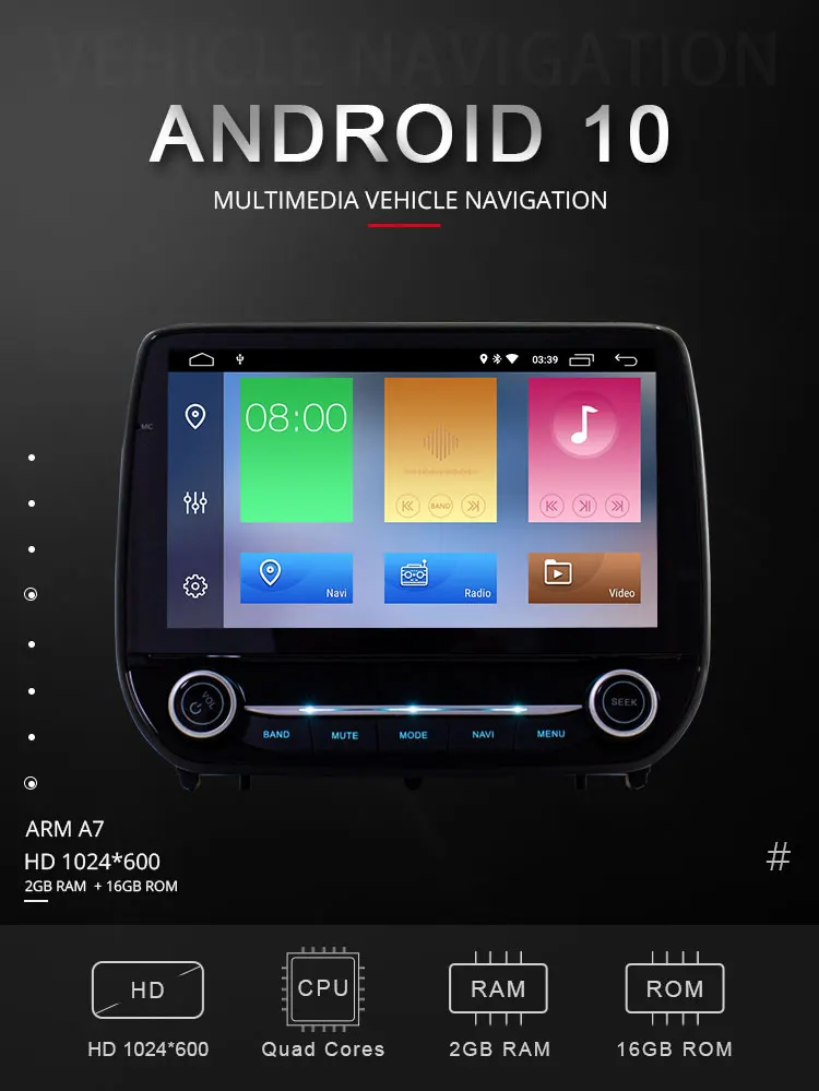 Topsna 1 Din Android 10 автомобильный dvd-плеер для Ford eco sport Стерео gps навигация мультимедийный плеер Автомобильный Радио wifi видео RDS