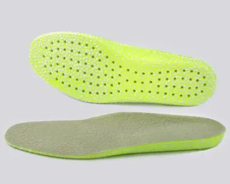 Breathable-Gray Новые спортивные стельки с текстурой попкорна для бега амортизация Дышащие Высокие эластичные стельки - Цвет: Breathable-Gray