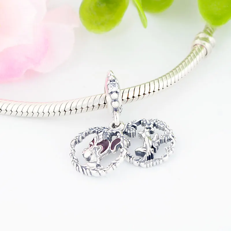 FD1249 Очаровательный браслет Pandora, 925 пробы, серебряный, желтый, Статуя Свободы Нью-Йорк, подвеска из бисера, изготовление ювелирных изделий Berloque - Цвет: FD1249