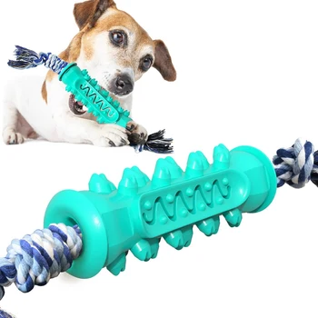 

Rubber Toothbrush Dog Chew Toys Bite Bone Puppy Toy Safe Bite Resistant Dog Dental Care Doggy Brushing Stick Teeth Cleaner