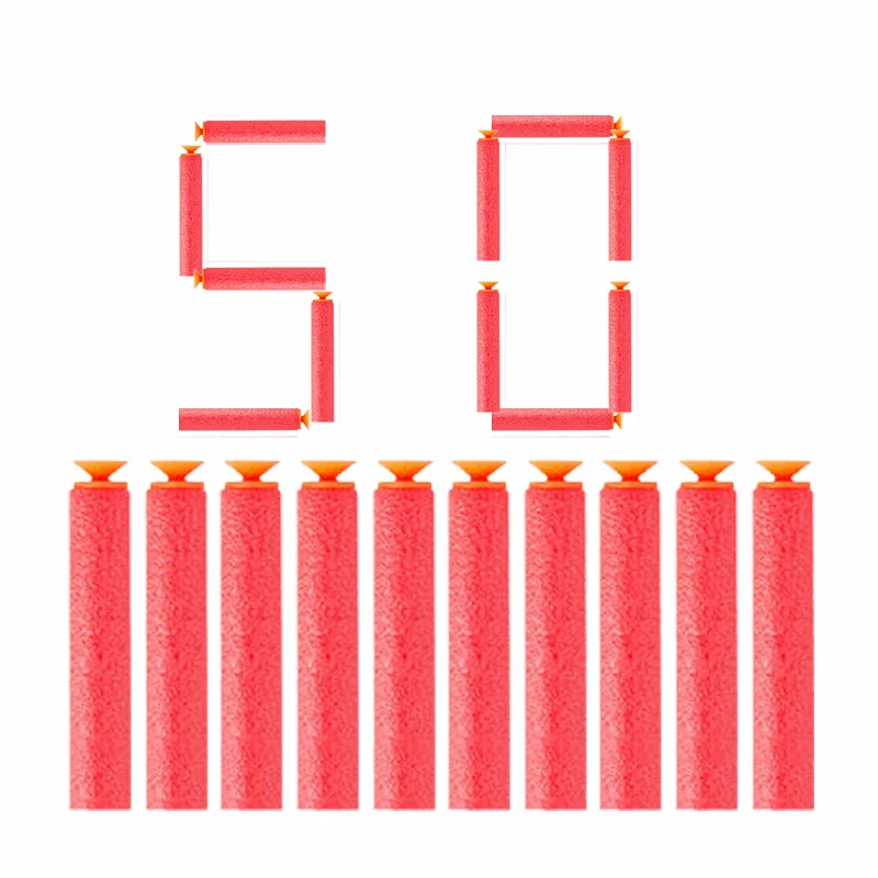 50 pcs Suction head Заправка дротиков пули для Nerf N-strike элитная Серия бластеров детский игрушечный пистолет синие мягкие пули поролоновые пистолеты аксессуары - Цвет: 50 pcs Suction head
