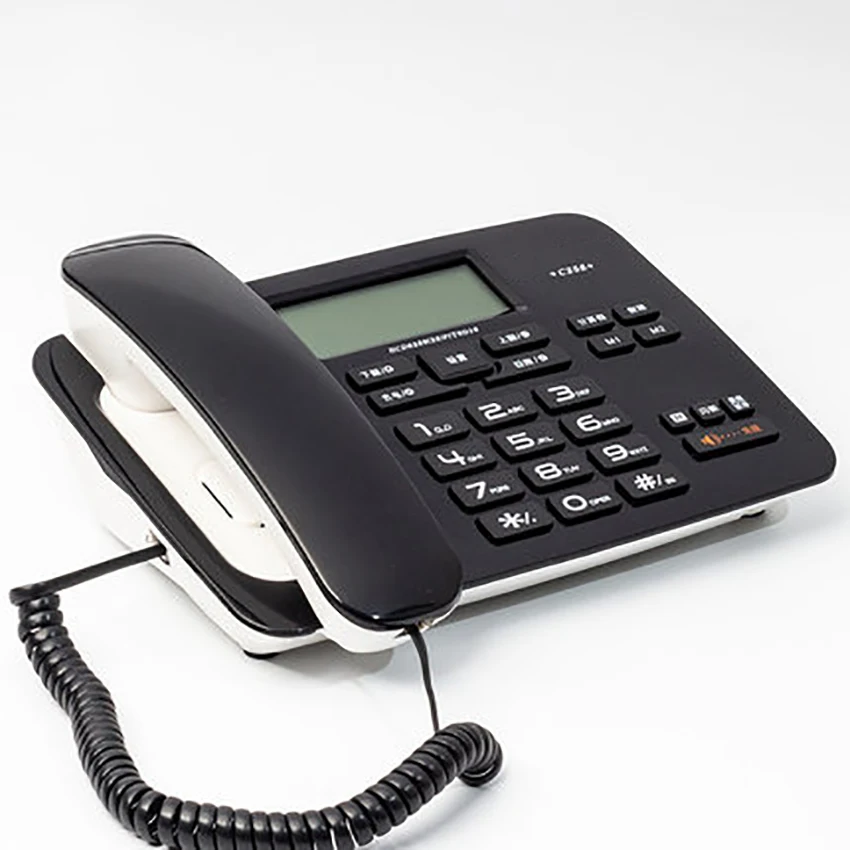 Настольный шнур телефон двойной порт Стационарный с определителем номера, клавишей R, настройкой DND, динамиком, регулируемым временем вспышки и яркостью экрана