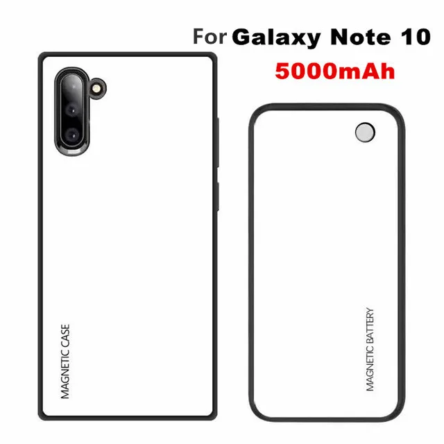 For Note 10 5000 мАч чехол для внешнего магнитного аккумулятора для samsung Note 10, беспроводной зарядный внешний аккумулятор, чехол для samsung Galaxy Note 10 Plus - Цвет: For Note 10