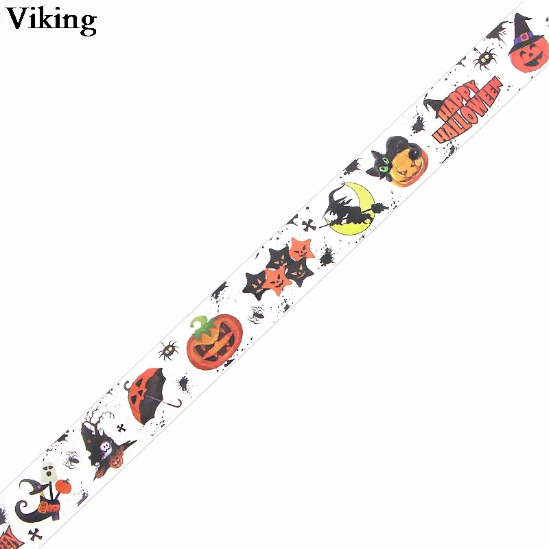20 шт./компл. 15 мм X 5 м Хэллоуин Васи клейкие ленты мультфильм маскирующая лента крутая тыква летучая мышь печать клейкие ленты Канцелярские ленты подарок G0580
