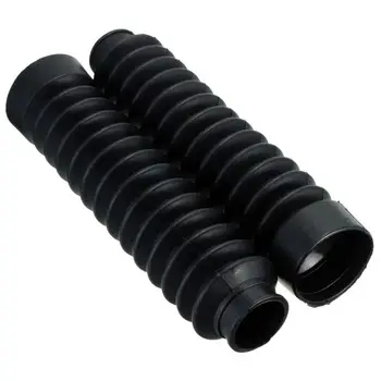 

2PCs Universal Front Fork Protector Shock Absorber Covers Black Motorcycle Rubber Front Fork Cover Dustproof Protector Gaiters