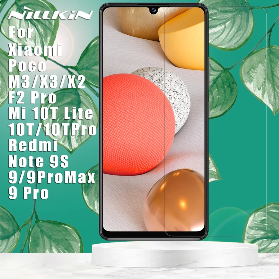 Для Xiaomi Poco M3 X3 NFC F2 Pro Redmi Note 9S 9 Max K30 Mi 10T Lite 5G 8 стекло Nillkin 9H + закаленное