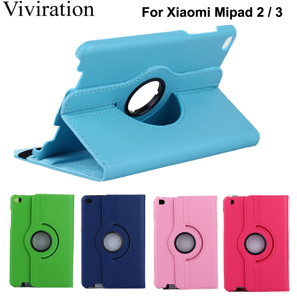 Flip Stand Tablet Smart Case For Xiaomi Mipad 2 3 7.9 inch 360 Rotation PU Leather Auto On Off Shell Skin For Xiaomi Mi Pad 2 3