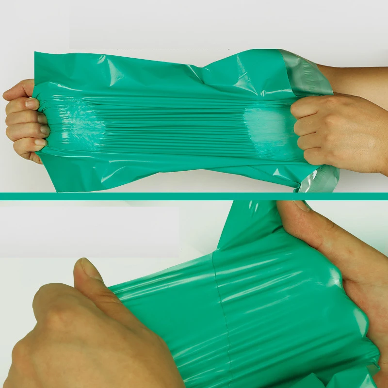 100Pcs Green Mailer Shipping Bags Self Seal Plastic Packing Envelope Waterproof Mailer Postal Shipping Mailing Storage Bags
