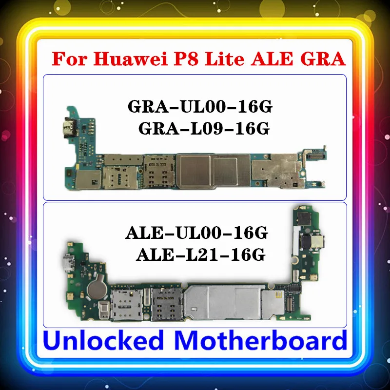 Для Huawei P8 Lite материнская плата ALE UL00 GRA L21 L09 ROM 16G Android оригинальный чистый лоджик