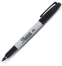 Marcador permanente da tinta preta do dedo do pé redondo do ponto fino do sharpie de 1 pces para o vidro plástico do metal do papel para a escrita industrial da pintura do escritório