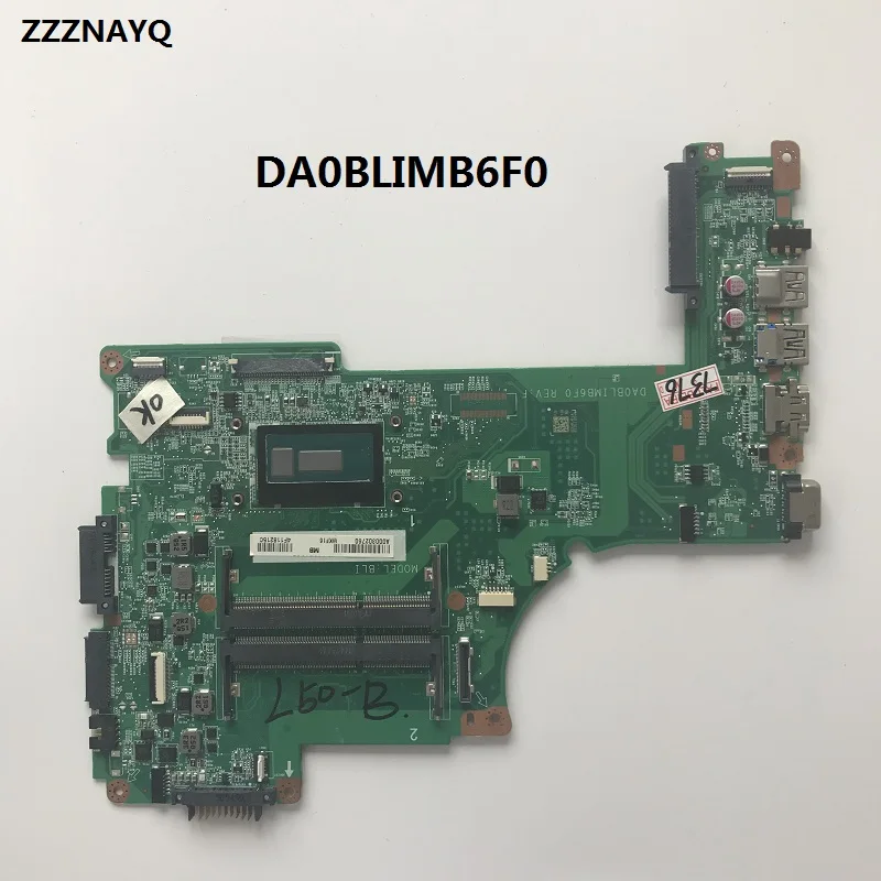ZZZNAYQ DA0BLIMB6F0 для TOSHBA Satellite L50-B L55-B L55T материнская плата для ноутбука с процессором DDR3 полностью протестированная
