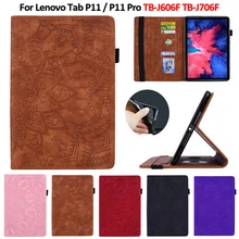 Capinha para lenovo p11 11 polegada TB-J606F em relevo couro do plutônio carteira tablet funda para lenovo tab p11 p11 pro caso TB-J706F 11.5 polegada
