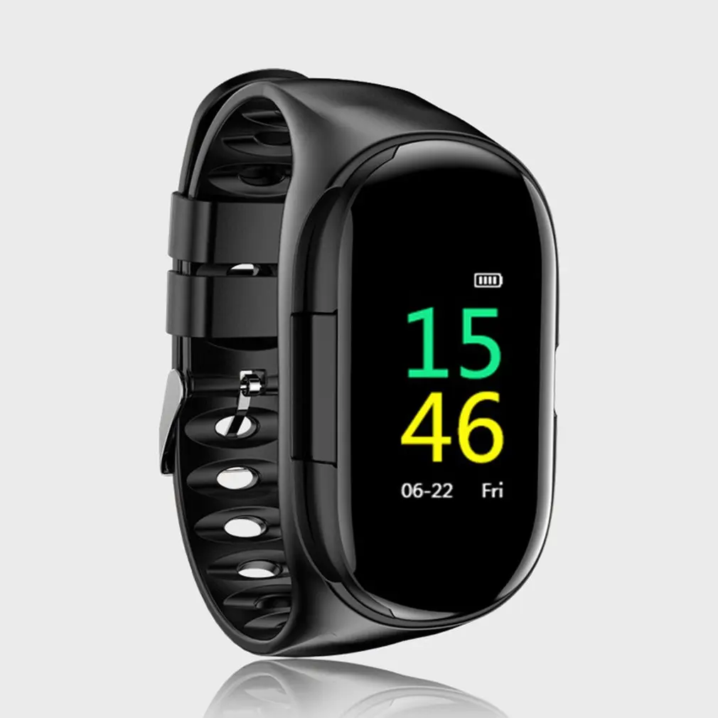 Умные часы M1 с bluetooth-наушником, трекер здоровья, шагомер, фитнес-браслет, умный браслет с беспроводными наушниками, 2 в 1