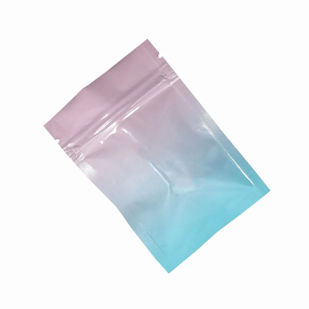 粉蓝渐变铝箔自封袋 B